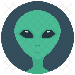 256x256 Alien Icon Of Flat Style