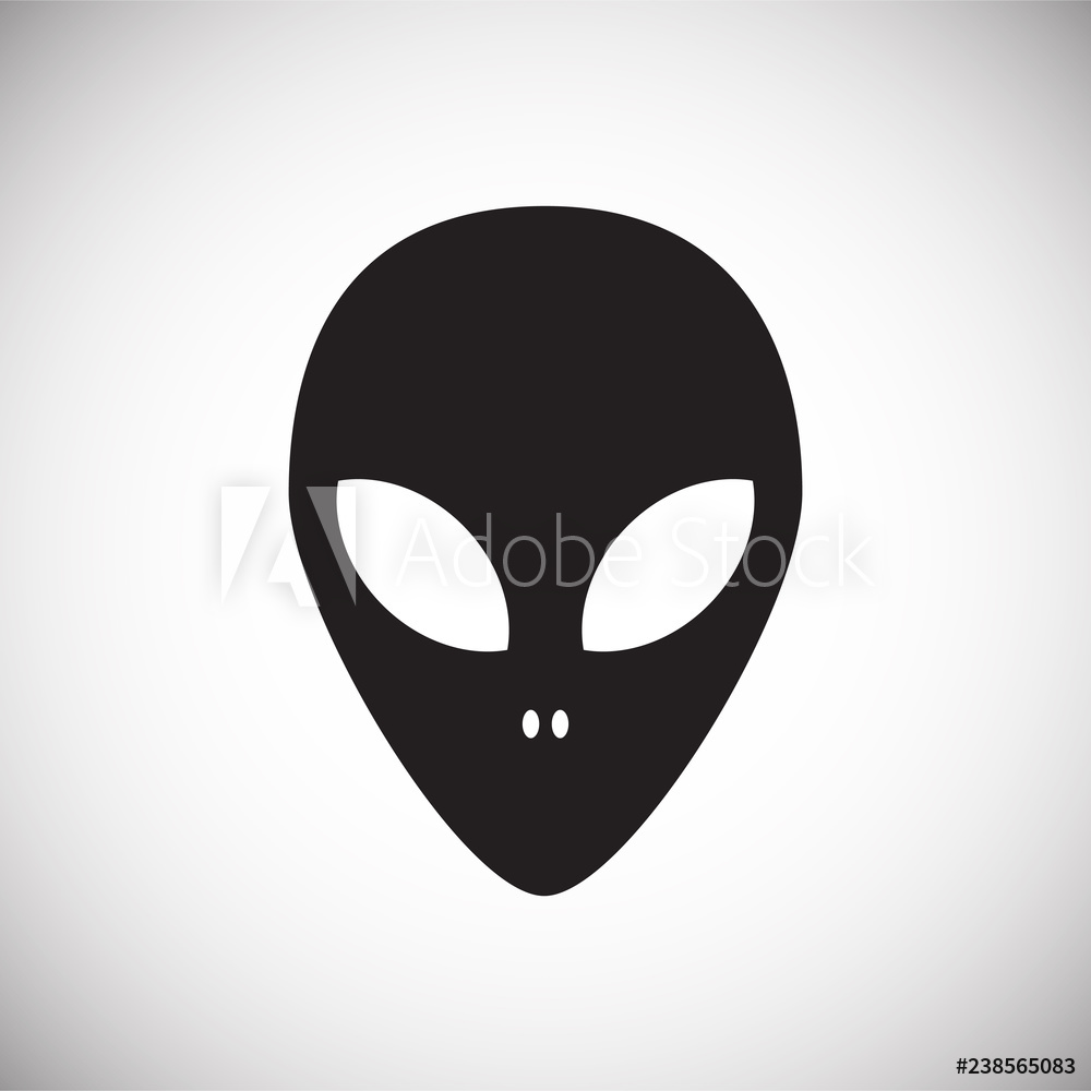 1000x1000 Fotografie, Obraz Ufo Alien Icon On White Background For Graphic