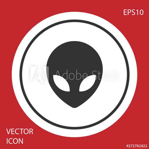 Grey Alien Icon Isolated On Red Background Extraterrestrial Alien 500x500 Grey Alien Icon Isolated On Red Background Extraterrestrial Alien