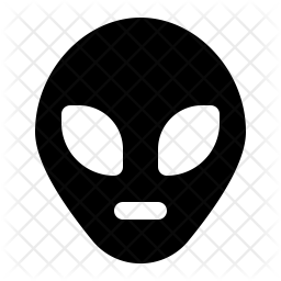 256x256 Alien Icon Of Glyph Style