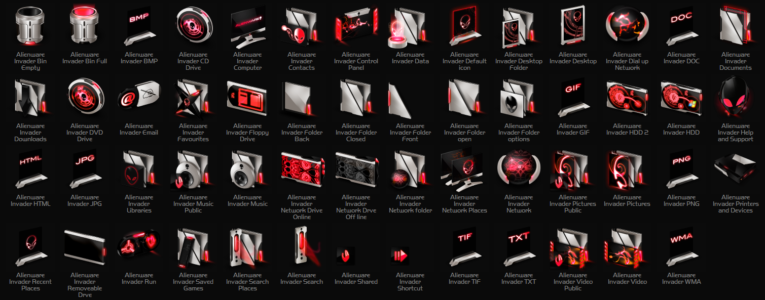 1509x593 Windows Customs Alienware Invader Red