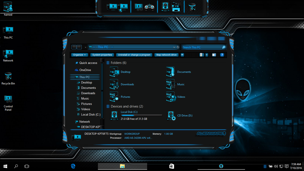 1005x565 Alienware Evolution Skinpack