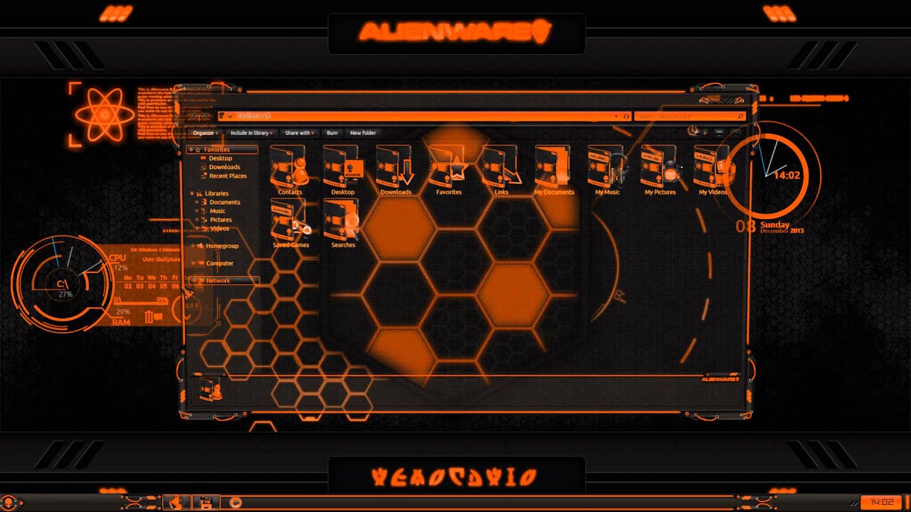 1280x720 Eclipse Orange Premium Theme For Windows