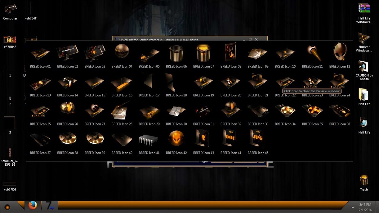 1280x720 Alienware Breed Orange Icon Pack For Windows