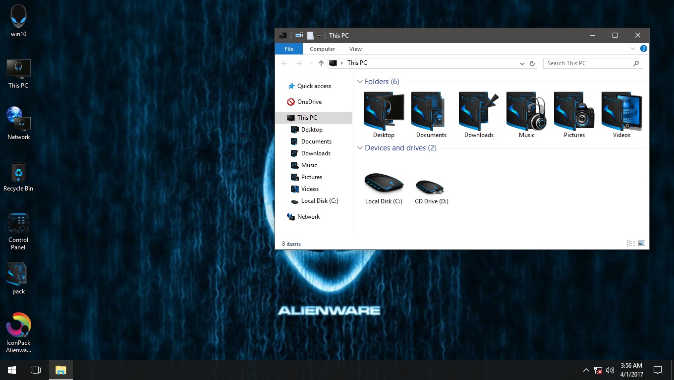 windows 10 alienware icon pack free