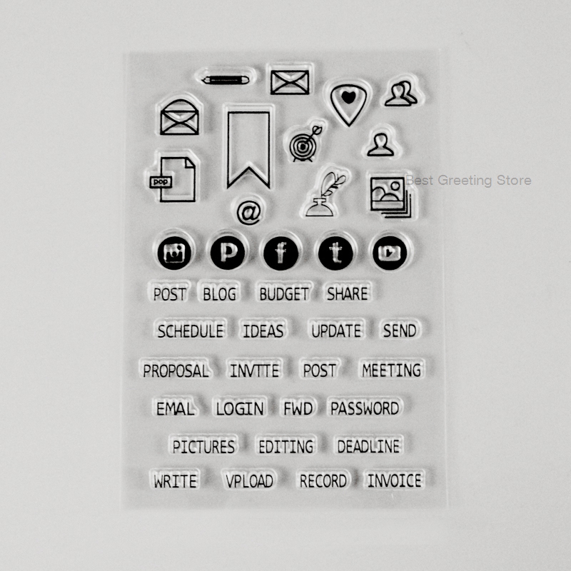 800x800 Planner Stamp Set Bullet Journal Stamps Traveler's Notebook Icon