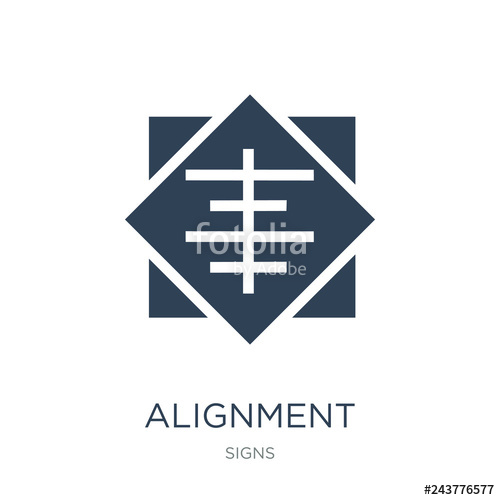 500x500 Alignment Icon Vector On White Background, Alignment Trendy Filled