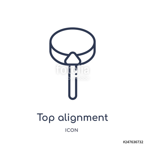 500x500 Top Alignment Icon From User Interface Outline Collection Thin