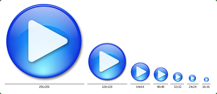 698x305 Vista Style Playstoppause Icon Set With Custom Icon Design Service
