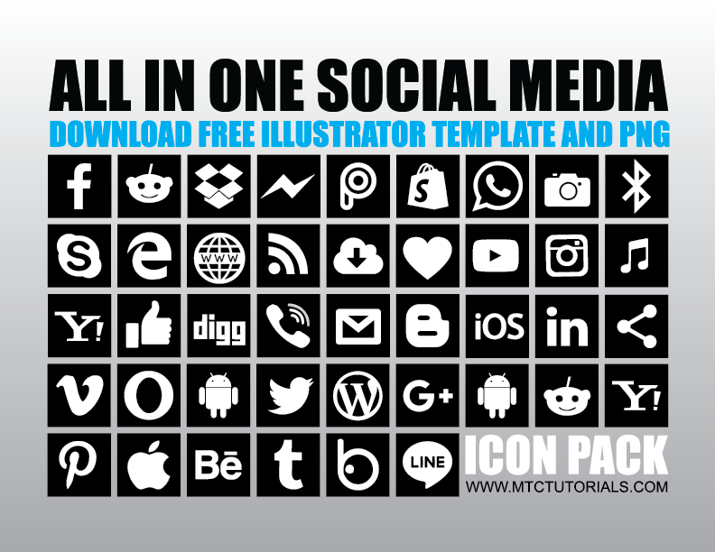 792x612 All In One Social Media Icons Pack Download Free Template