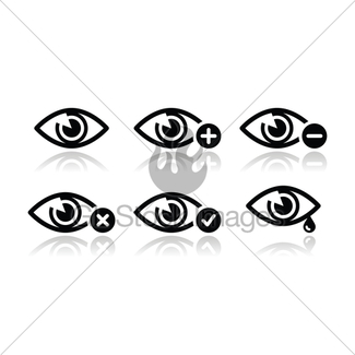 325x325 Optics Eye Icons Symbols Gl Stock Images
