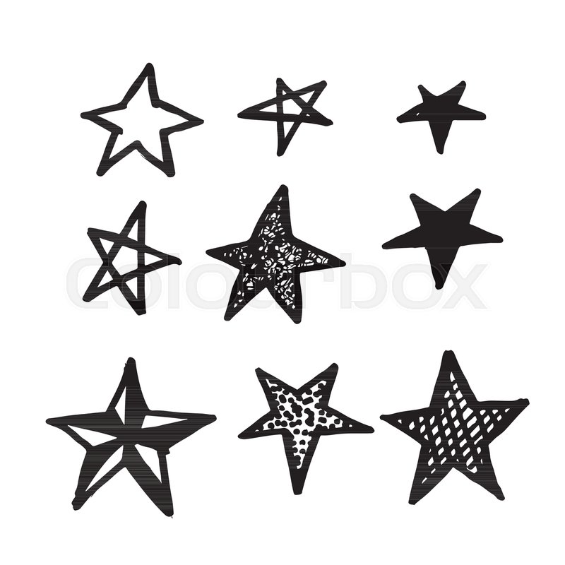 800x800 Hand Drawn Star Icon Doodle Stock Vector Colourbox