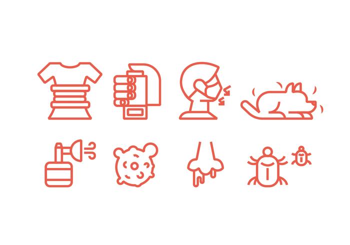 Asthma And Allergy Icon Vectors 700x490 Asthma And Allergy Icon Vectors