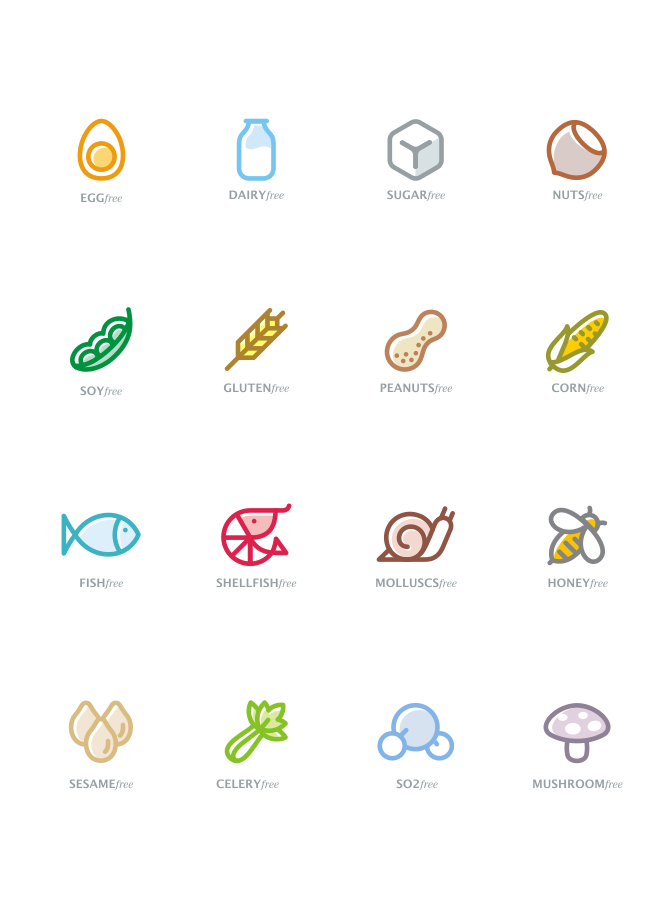 Food Allergen Icons On Behance 671x923 Food Allergen Icons On Behance