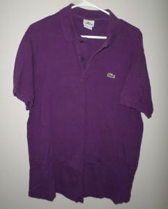 241x300 Lacoste Alligator Size Purple Polo Shirt Vtg Crocodile Icon