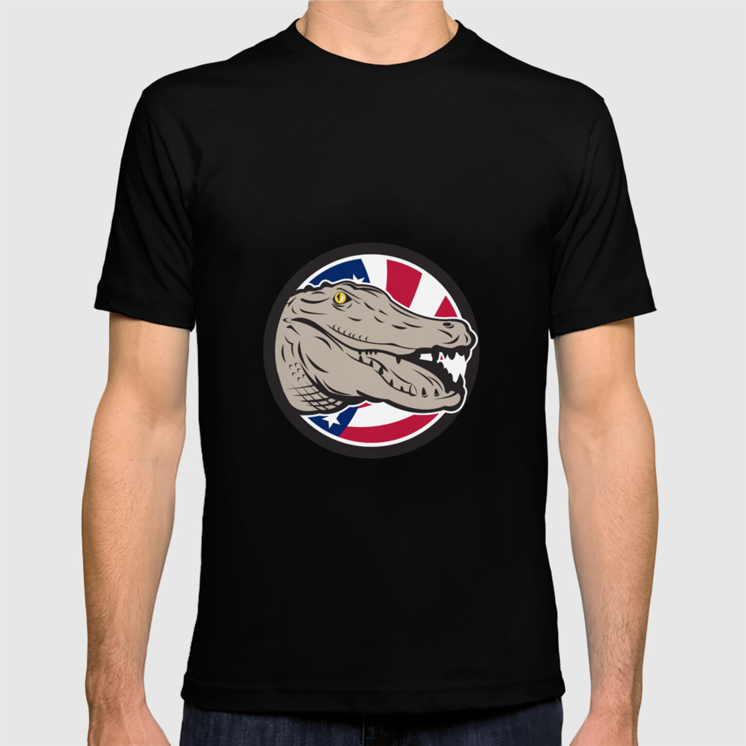 1500x1500 American Alligator Usa Flag Icon T Shirt