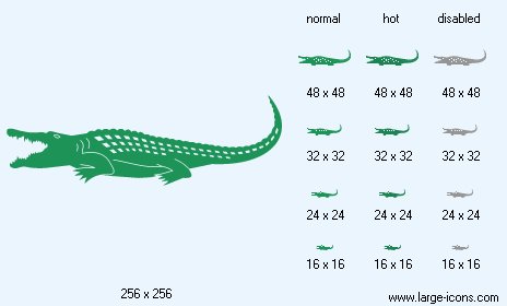 464x280 Alligator Icon Image Large Flat Icons