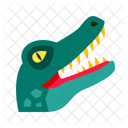256x256 Alligator Icon Of Flat Style