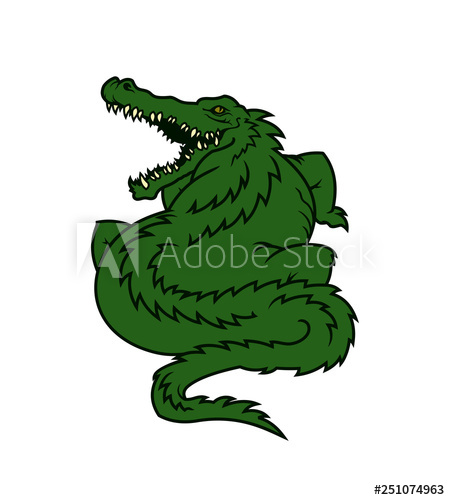 450x500 Alligator Cartoon Mascot Character Fat Gator Icon