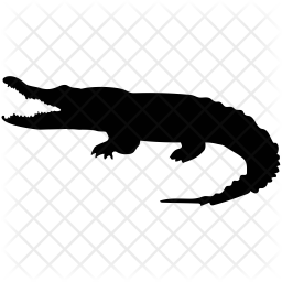 256x256 Crocodile Icon Of Glyph Style
