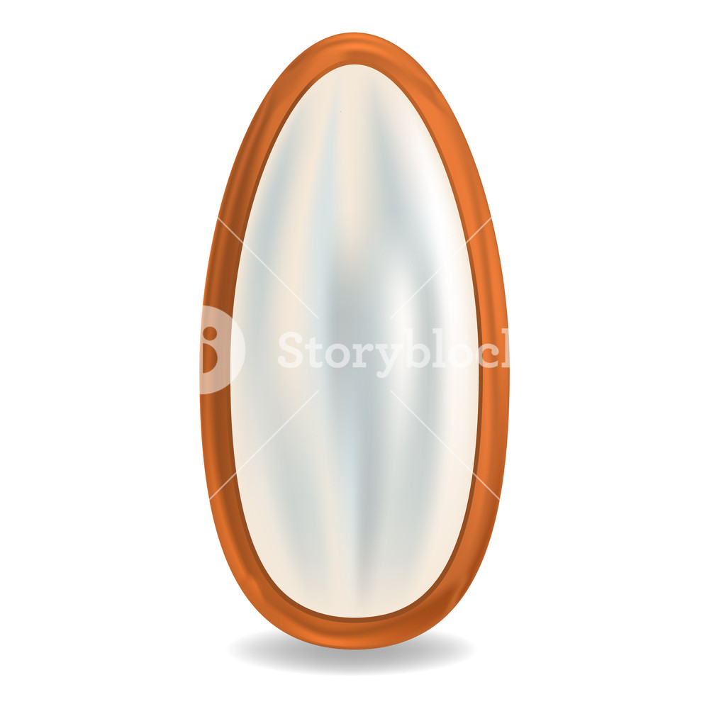 1000x1000 Half Raw Almond Icon Realistic Illustration Of Half Raw Almond