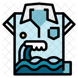 256x256 Aloha Shirt Icon Of Colored Outline Style