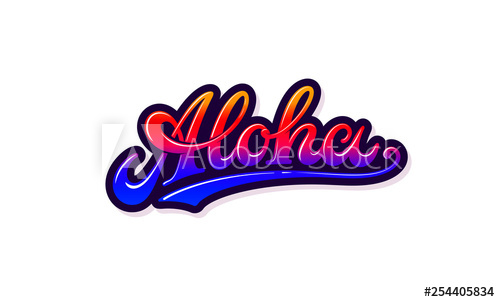 500x302 Aloha Vector Text And Logo Isolated On White Background Summer