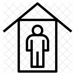 256x256 Home Alone Icon Of Line Style