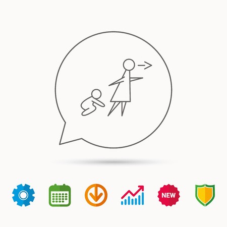 450x450 Unattended Baby Icon Babysitting Care Sign Do Not Leave Your
