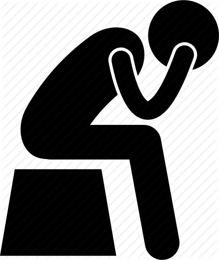 431x512 Alone, Concern, Headache, Lonely, Man, Sad, Worry Icon