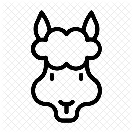 Alpaca Icon Of Line Style 512x512 Alpaca Icon Of Line Style