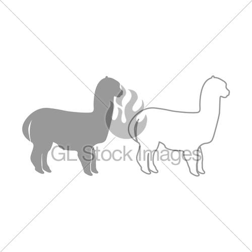 Alpaca Icon Grey Set Gl Stock Images 500x500 Alpaca Icon Grey Set Gl Stock Images