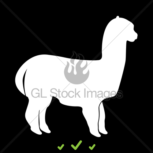 Alpaca It Is White Icon Gl Stock Images 500x500 Alpaca It Is White Icon Gl Stock Images