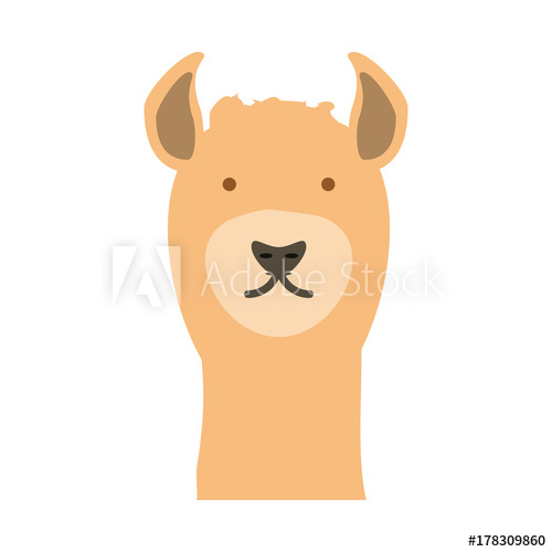 Cartoon Alpaca Icon 500x500 Cartoon Alpaca Icon