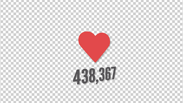 590x332 The Appearance Of A Heart Icon With A Counter Wwith Alpha Channel
