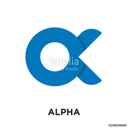 500x500 Logo Alpha Isolated On White Background Colorful Vector Icon