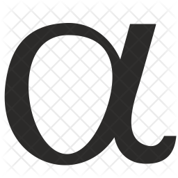 256x256 Alpha Icon Of Glyph Style