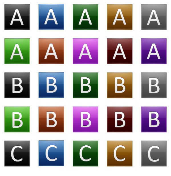flat icon alphabet