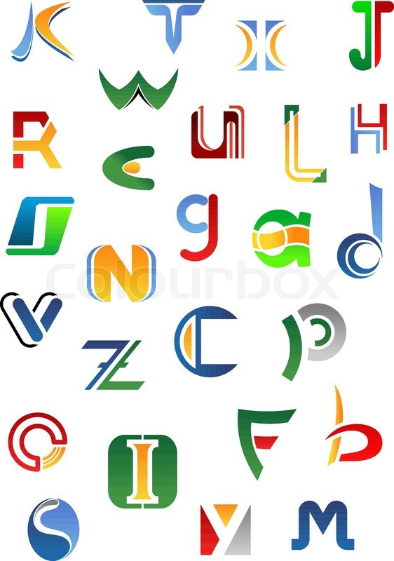 562x800 Alphabet Letters And Icons From A To Z Stock Vector Colourbox