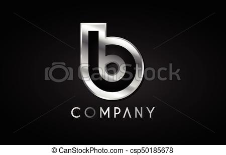 450x308 B Silver Metal Alphabet Letter Icon Design B Silver Vectors