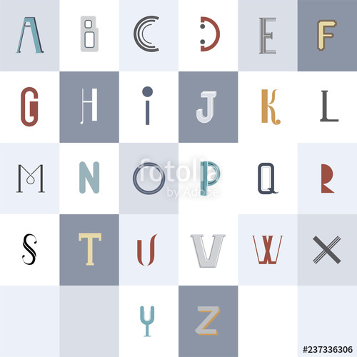 500x500 English Alphabet Letter A Z Icon Isolated Stock Image And Royalty