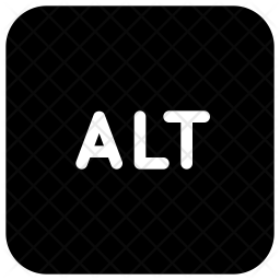 256x256 Alt Key Icon Of Glyph Style