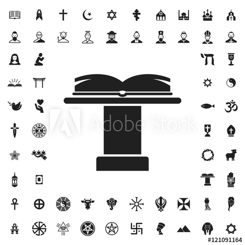 500x500 Book On Altar Icon Illustration