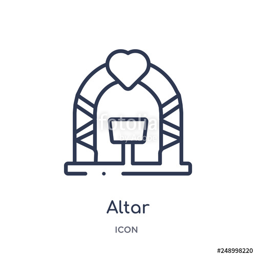 500x500 Altar Icon From Valentines Day Outline Collection Thin Line Altar