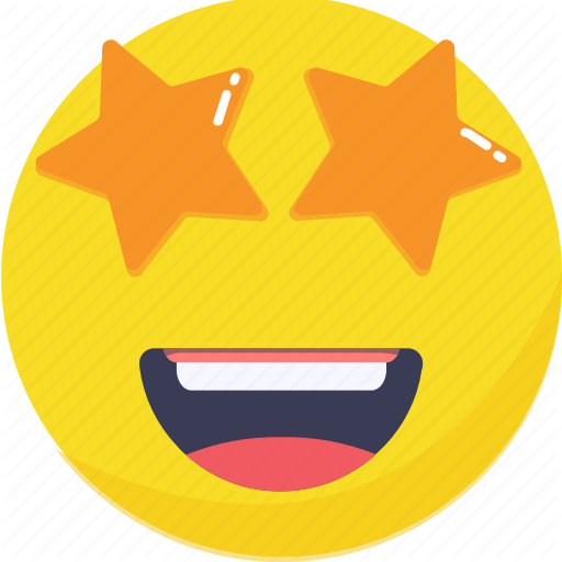 512x512 Amazing, Emoji, Emoticon, Expressions, Smiley, Star Icon