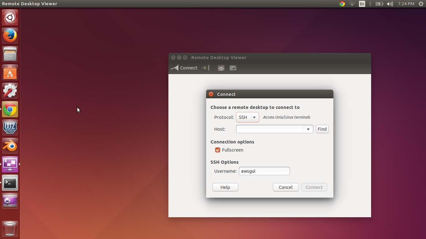 Ubuntu desktop ssh