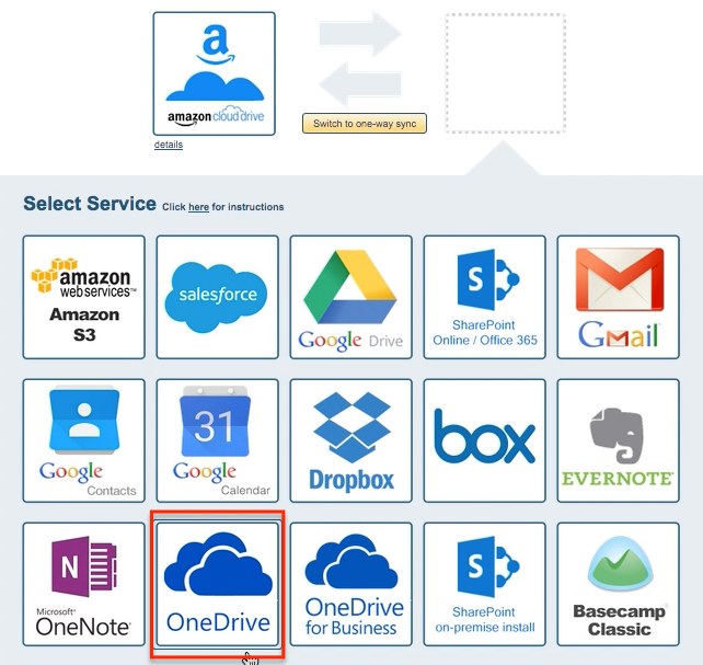 642x607 How To Sync Amazon Cloud Drive And Onedrive Cloudhq Support