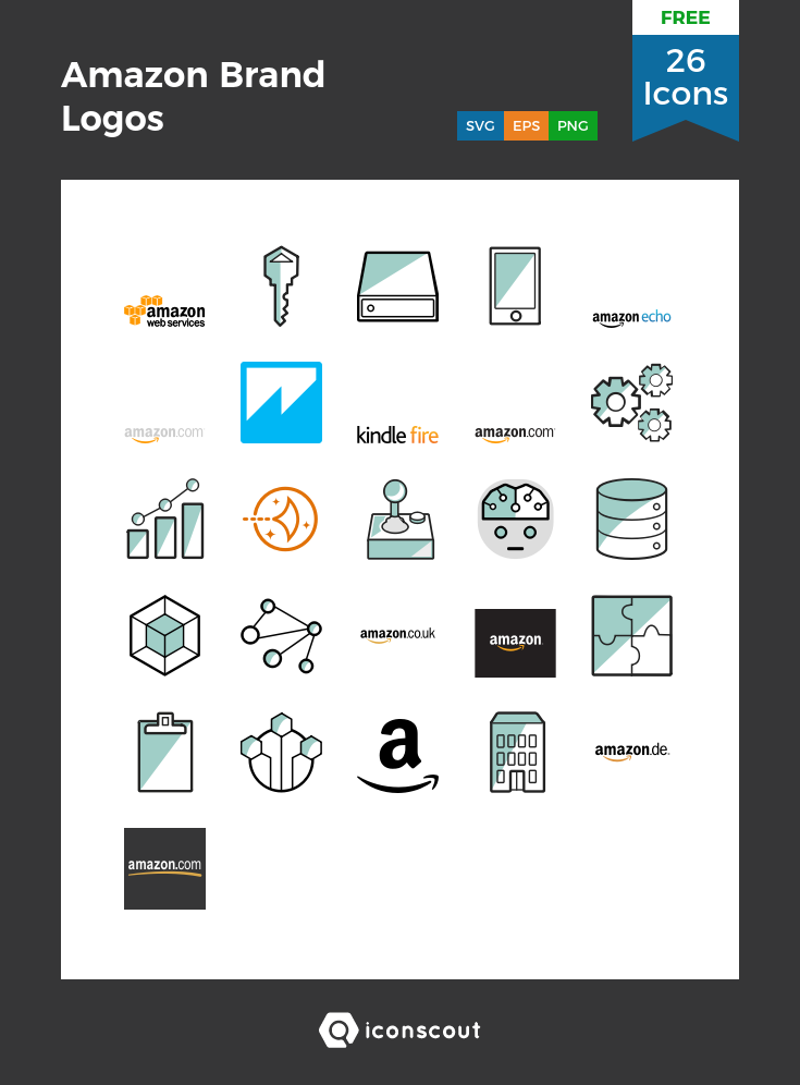 735x996 Amazon Brand Logos Free Icon Pack