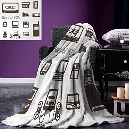 425x425 Throw Blanket Gadget Of Icons Pattern