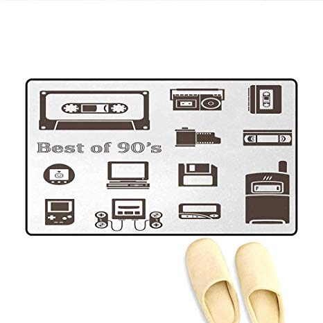 466x466 Bath Mat,gadget Of Icons Pattern With Desktop